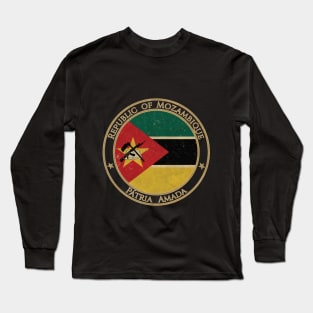 Vintage Republic of Mozambique Africa African Flag Long Sleeve T-Shirt